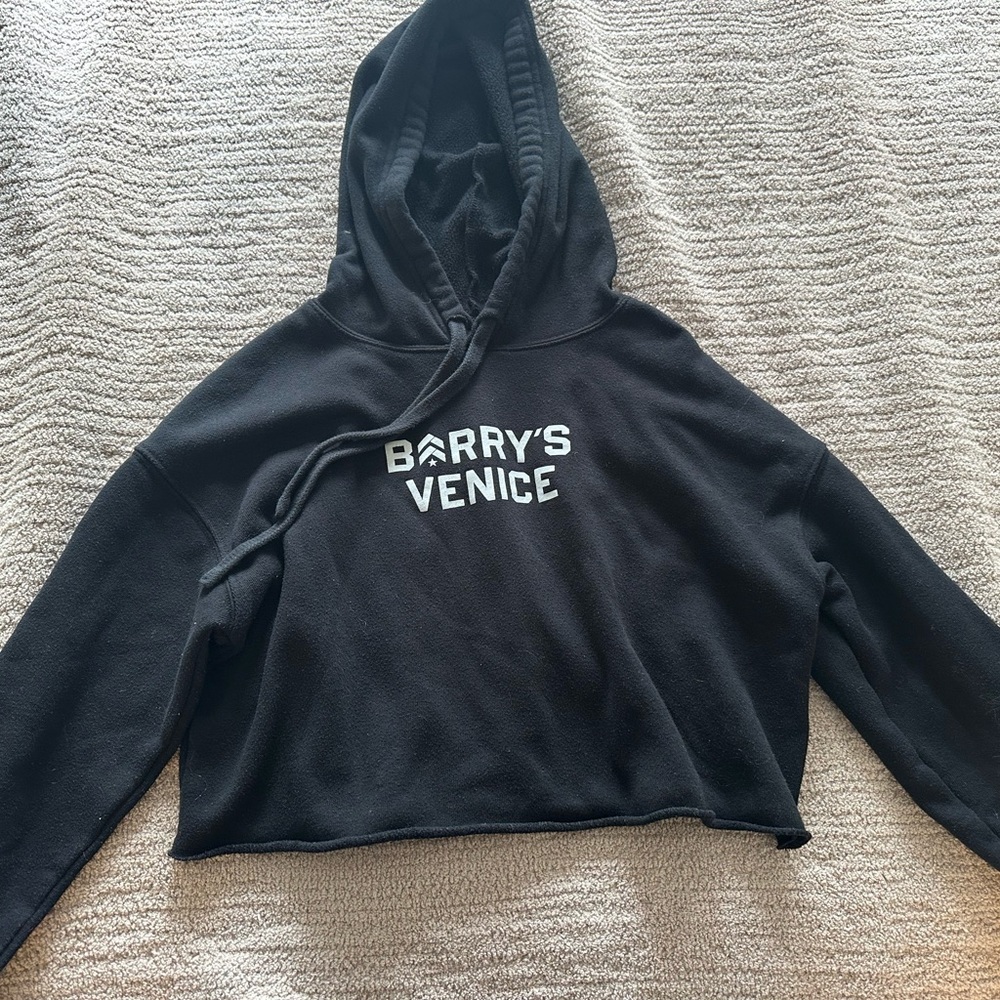 Barry's Venice Black Crop Hoodie